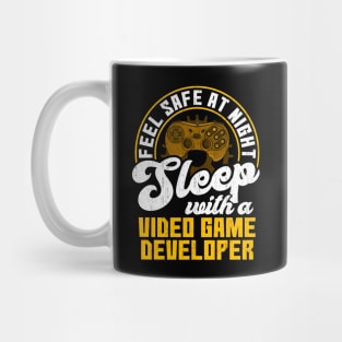 Feel Safe At Night Sleep With Video Game Developer Mug